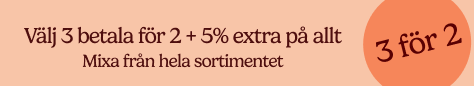 3 för 2 (+5% extra sitewide) - Augusti 2026 