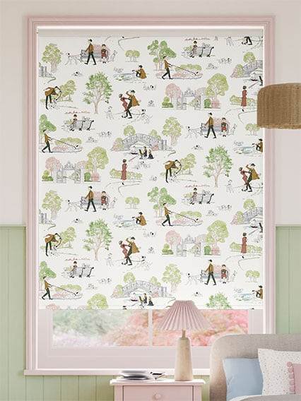 Twist2Fit 101 Dalmatiner Blackout Soft Green & Rose Rullgardiner thumbnail image