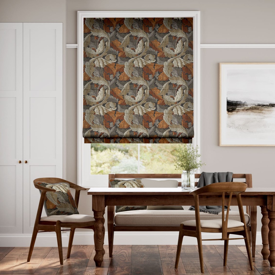 Hissgardin William Morris Acanthus Velvet Chestnut