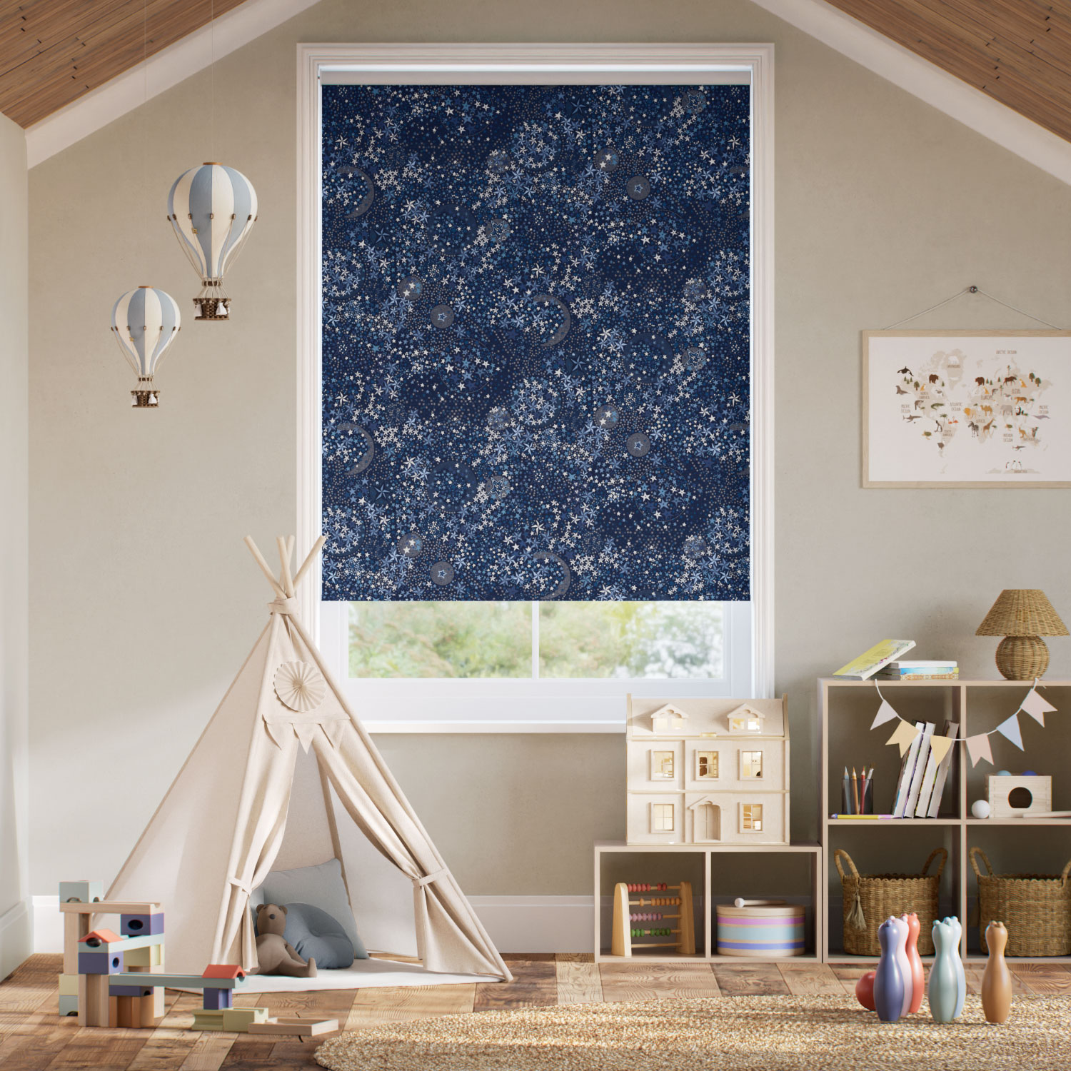 Rullgardin Adelajda Nighttime Blue