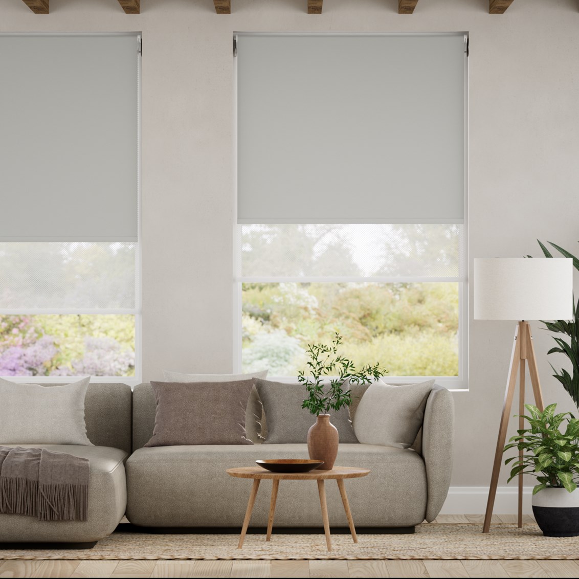 Double-rullgardin Atom Dusky Grey 