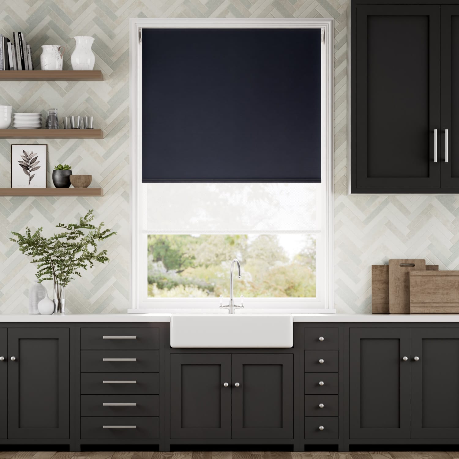 Double-rullgardin Atom Ink 