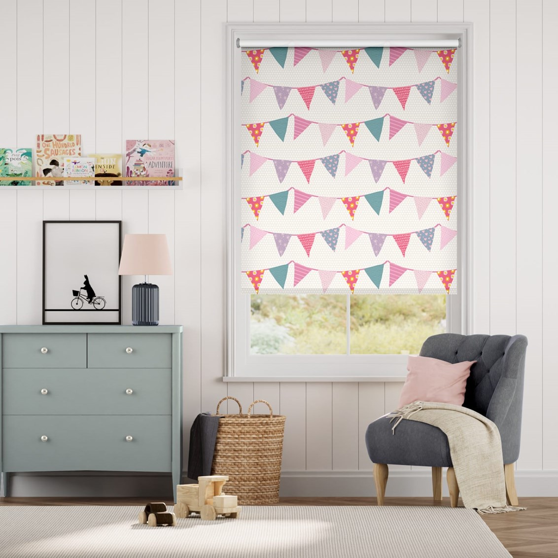 Rullgardin Twist2Fit Baby Bunting Blackout Dainty Pink