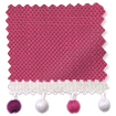 Dekorativa hissgardiner Bijou Linen Magenta & Berry sample image