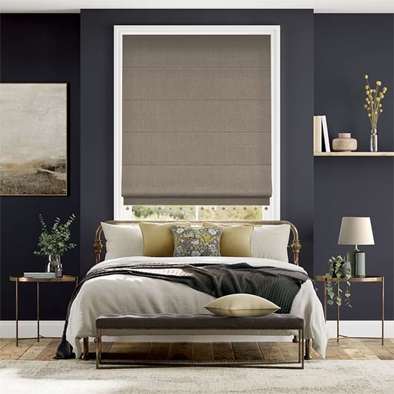 Dekorativa hissgardiner Bijou Linen Taupe & Turmeric
