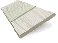 Persienn i konstträ Birch Bark & Nickel - 50mm lameller sample image