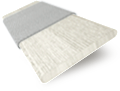 Träpersienn i konstträ Chalk White Grain & Smoke - 50mm Slat sample image