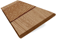 Träpersienn i konstträ Chestnut & Camel - 50mm Slat sample image