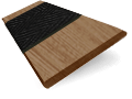 Persienn i konstträ Chestnut & Jet - 50mm Slat sample image