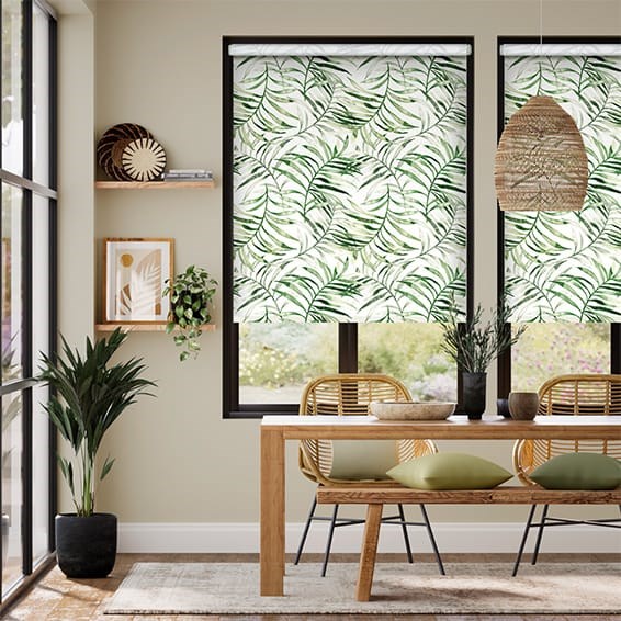 Rullgardin Choices Kentia Linen Leaf
