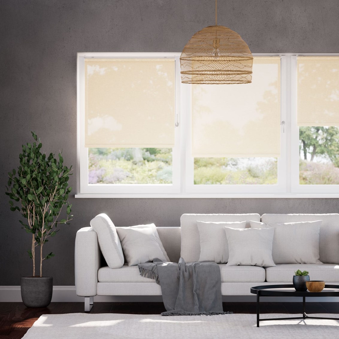 Rullgardin ClampFit Onella Classic Cream