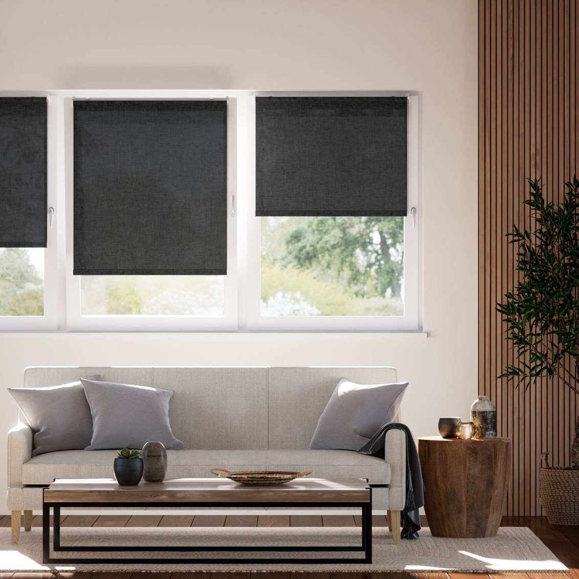 Rullgardin ClampFit Solana Noir