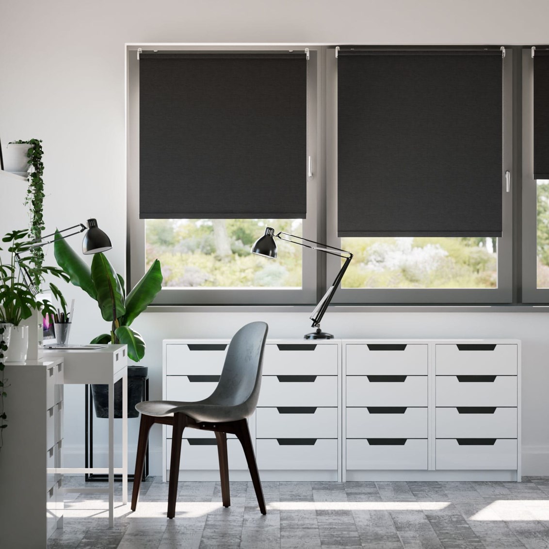 Rullgardin ClampFit Sorrento Blackout Kohl