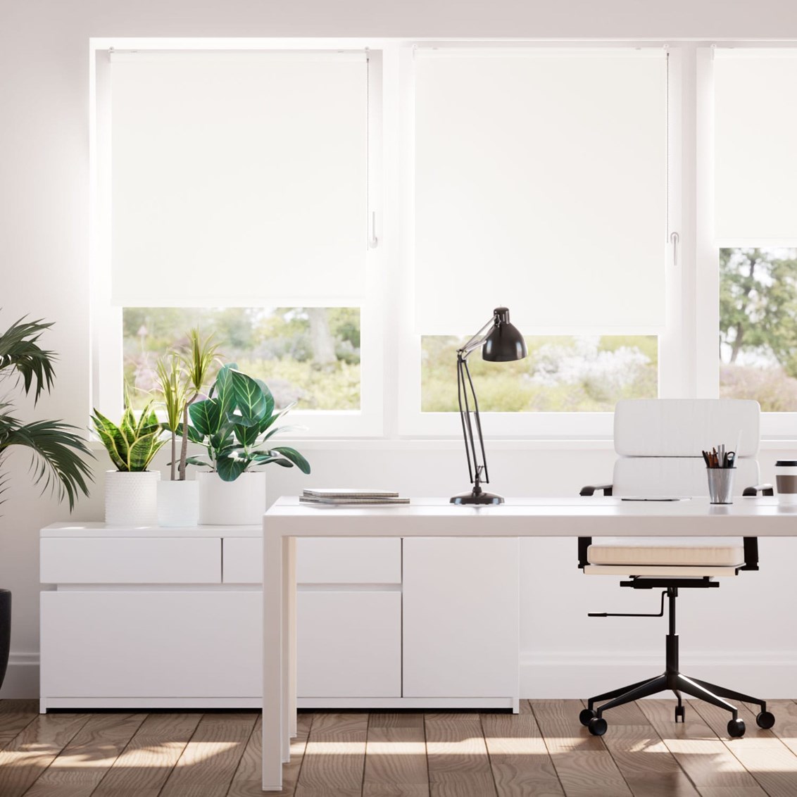 Rullgardin ClampFit Toulouse Blackout Bright White