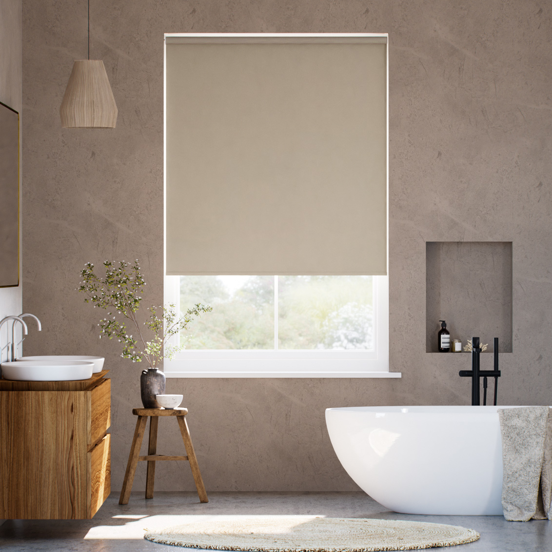 Rullgardin Como Blackout Beige