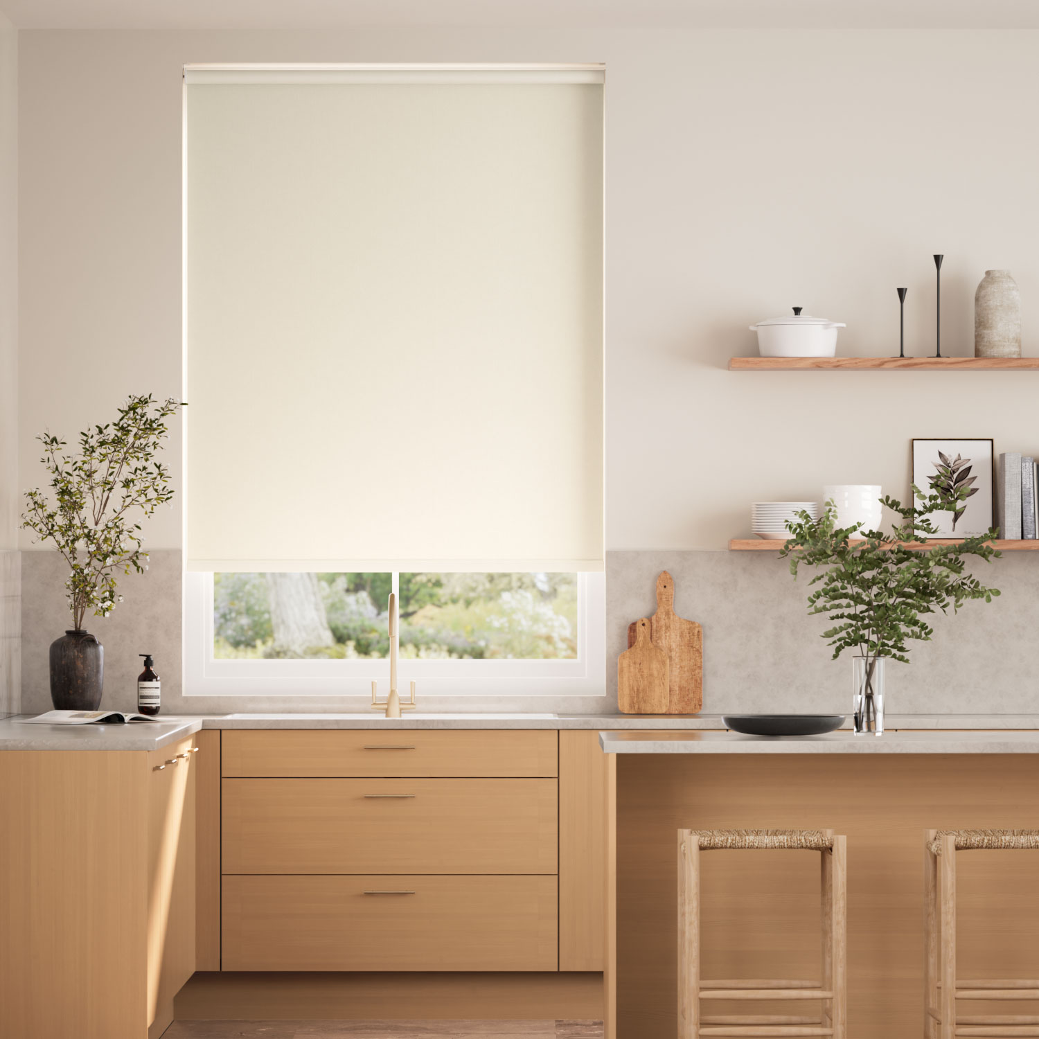 Rullgardin Como Blackout Cream