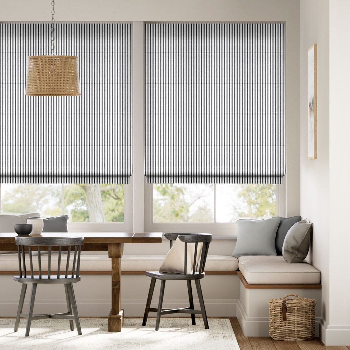 Hissgardin Devon Stripe Charcoal
