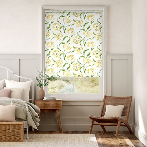 Rullgardin Twist2Fit Dancing Tulip Fields Green