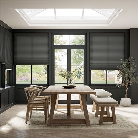Plisségardin Double DuoLight Anthracite