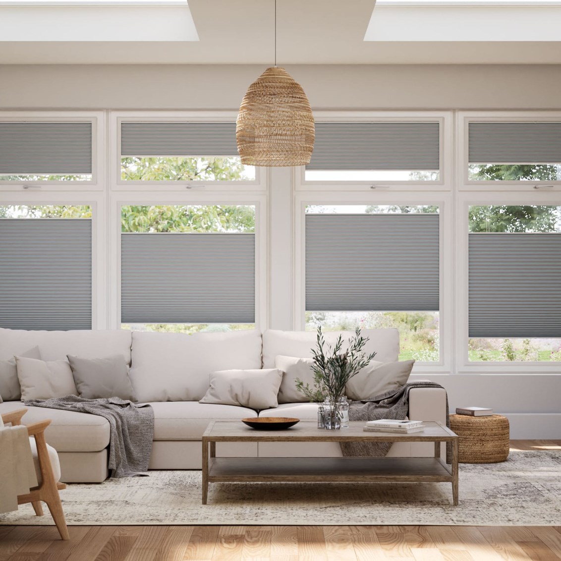 Plisségardin PerfectFIT DuoLight Nickel Grey