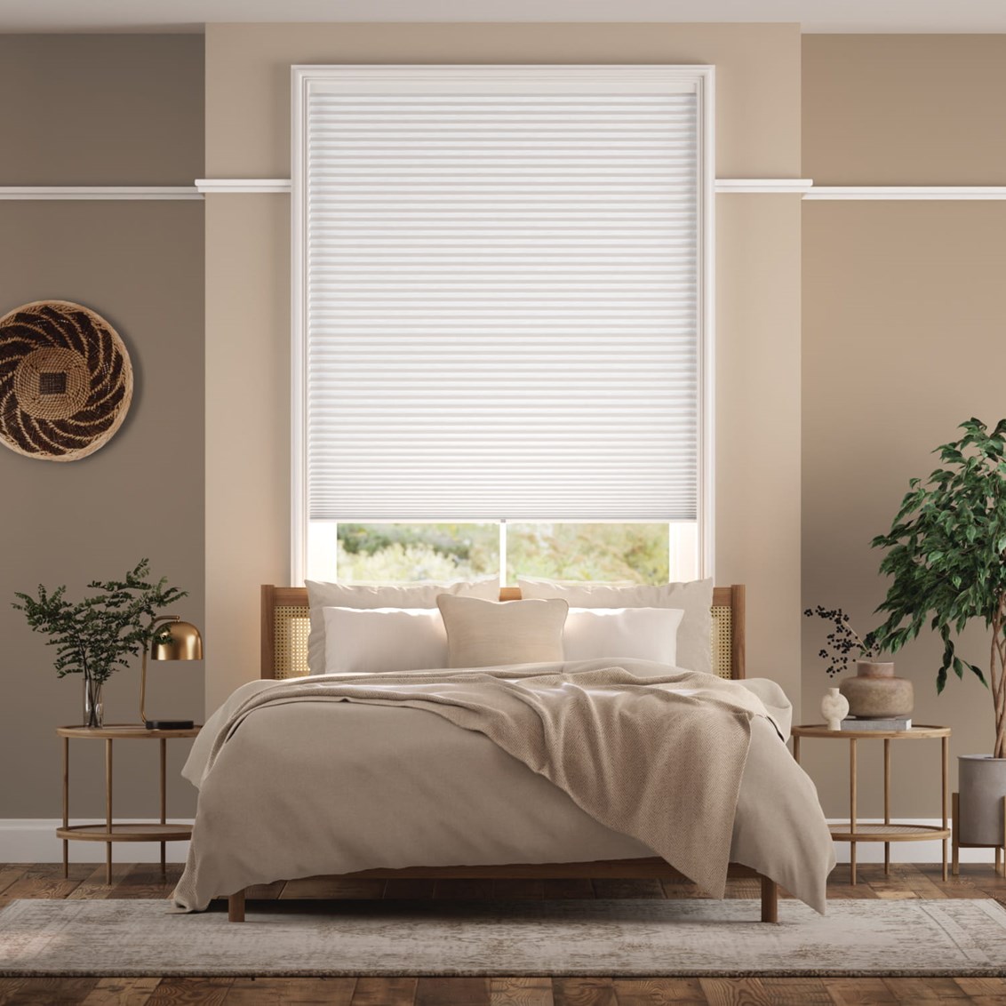 Plisségardin Cordless DuoShade Arctic White 