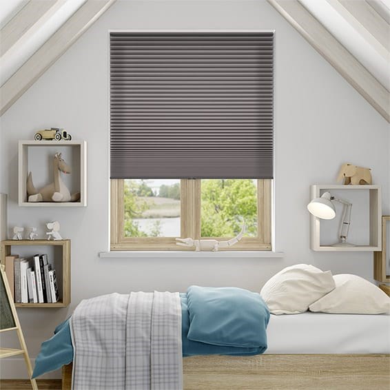Plisségardin Cordless DuoShade Dark Grey