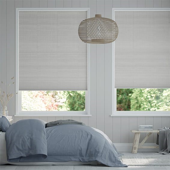 Plisségardin Cordless DuoShade Mosaic Cool Grey