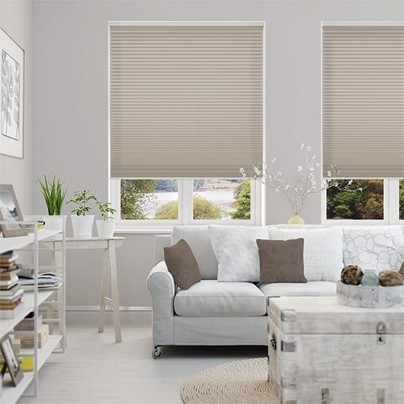 Plisségardin Cordless DuoShade Pebble