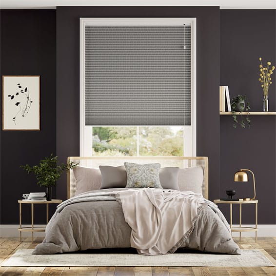 Plisségardin DuoShade Grey Weave