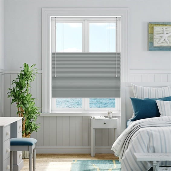 Plisségardin  Top Down/Bottom Up DuoShade Nickel Grey