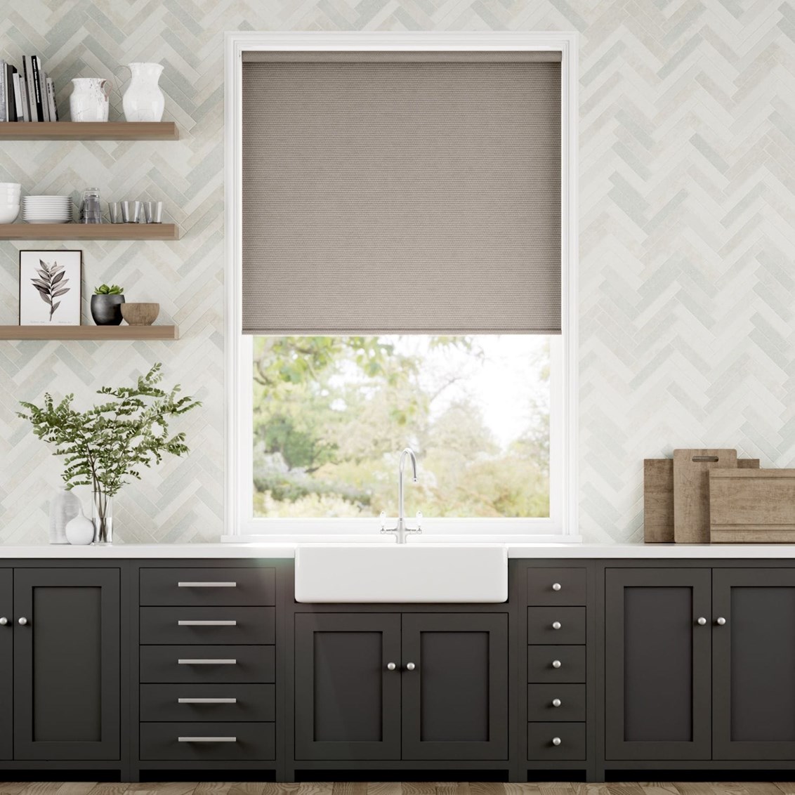 Mörkläggande Rullgardin Twist2Fit Eclipse Pebble