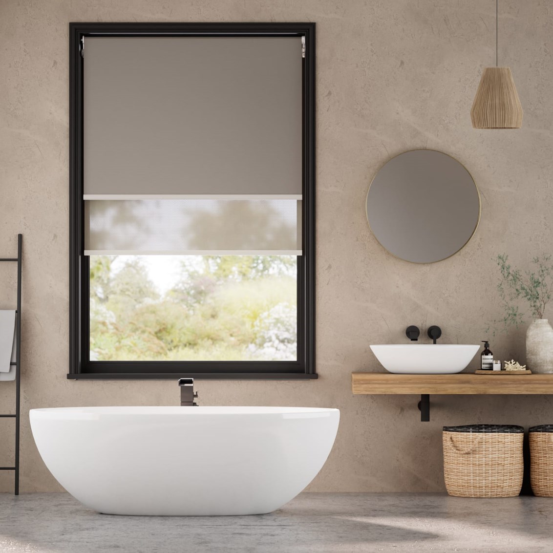 Double-rullgardin Eclipse Pebble & Dune