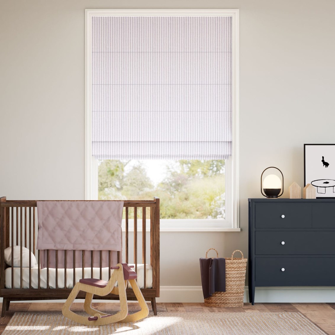 Hissgardin Ella Stripe Lavender 