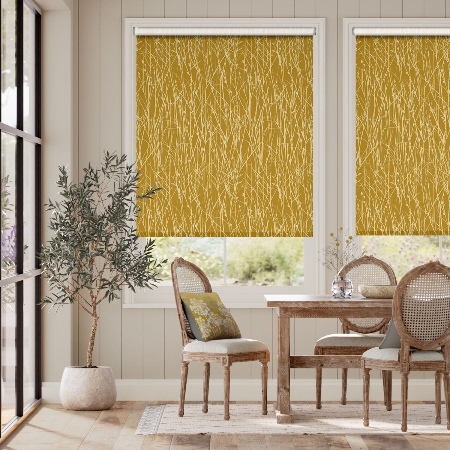 Rullgardin Twist2Fit Grasses Mustard