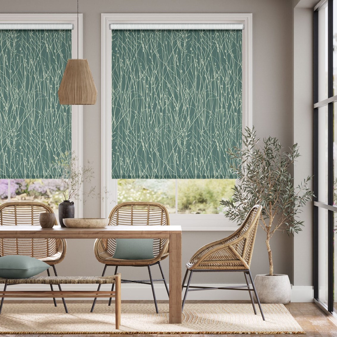 Rullgardin Twist2Fit Grasses Sea Mist