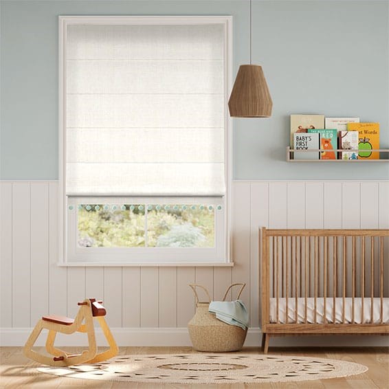 Dekorativ hissgardin Harrow Cream & Ocean 