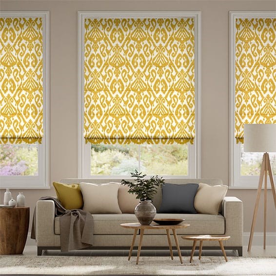 Hissgardin Ikat Damask Deep Ochre