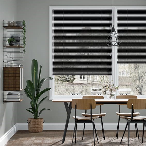 Persienner LaMode Black Satin - 25mm -lameller