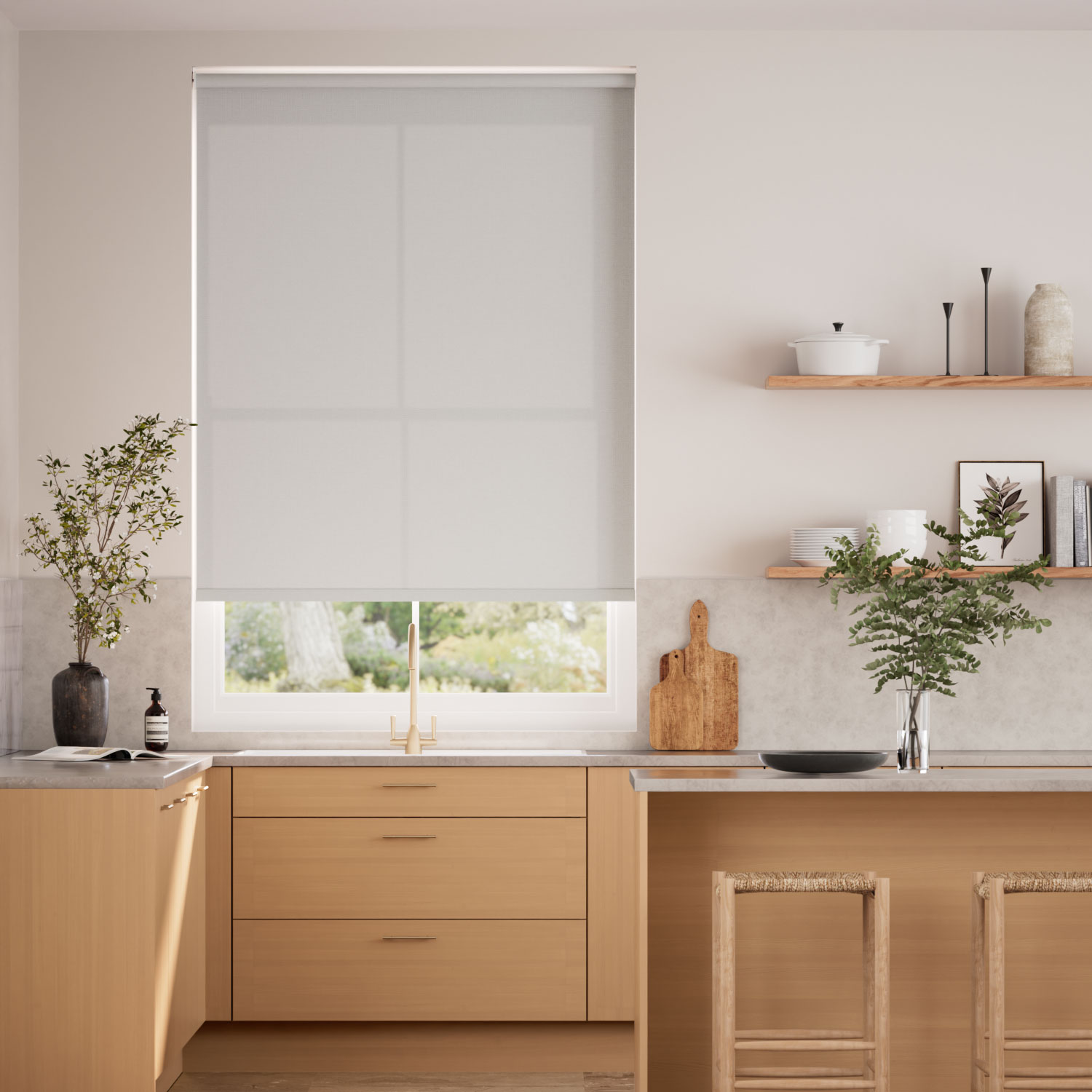 Rullgardin Milan Light Grey
