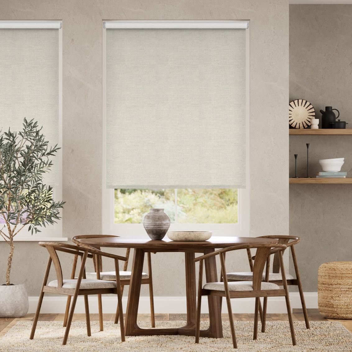 Rullgardin Choices Paleo Linen Ecru 