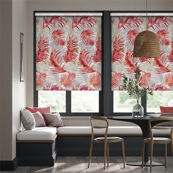Rullgardin Palm Leaf Burnt Orange