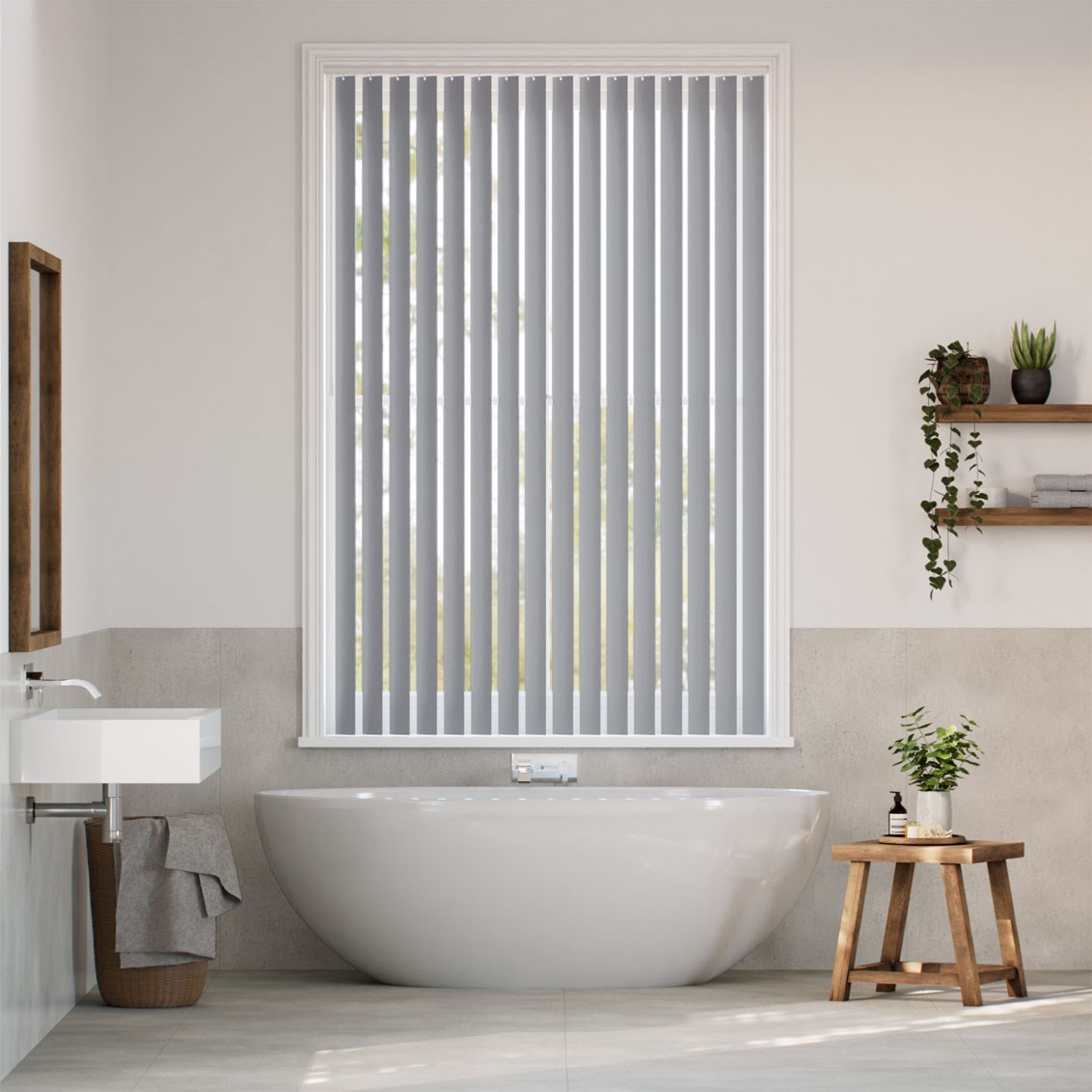 Lamellgardin Rigid PVC Pittsburgh Mid Grey