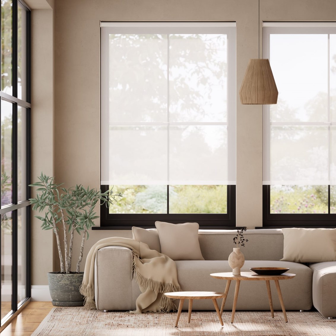 Rullgardin Serenity Cloud White Voile
