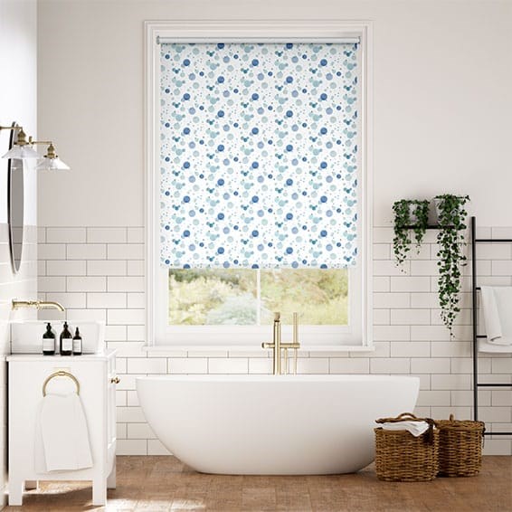 Rullgardin Splash Bubbles Blue