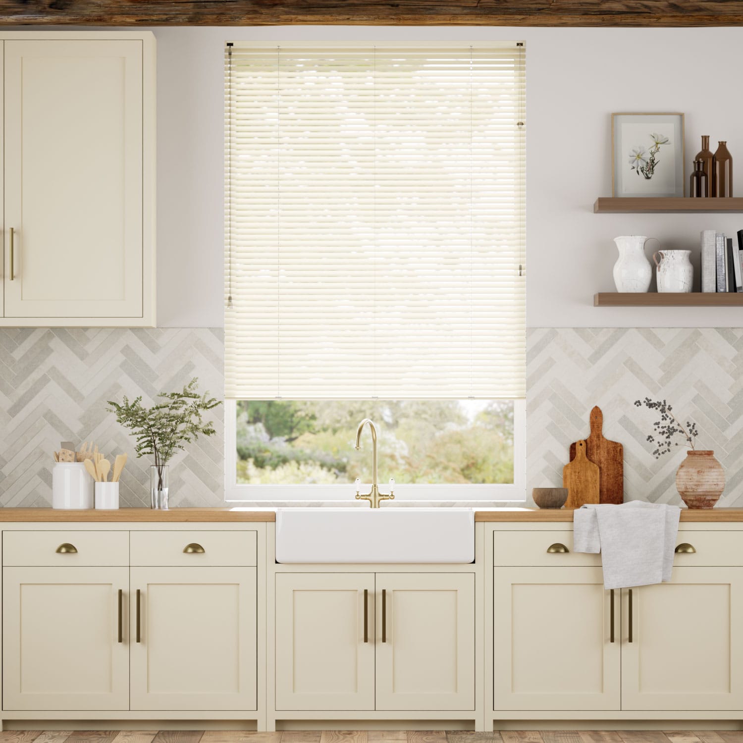 Persienner Studio Cornish Cream - 25mm-lameller