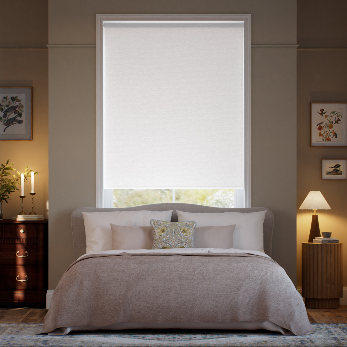 Rullgardin Tamlin Blackout Faux Suede Chalk