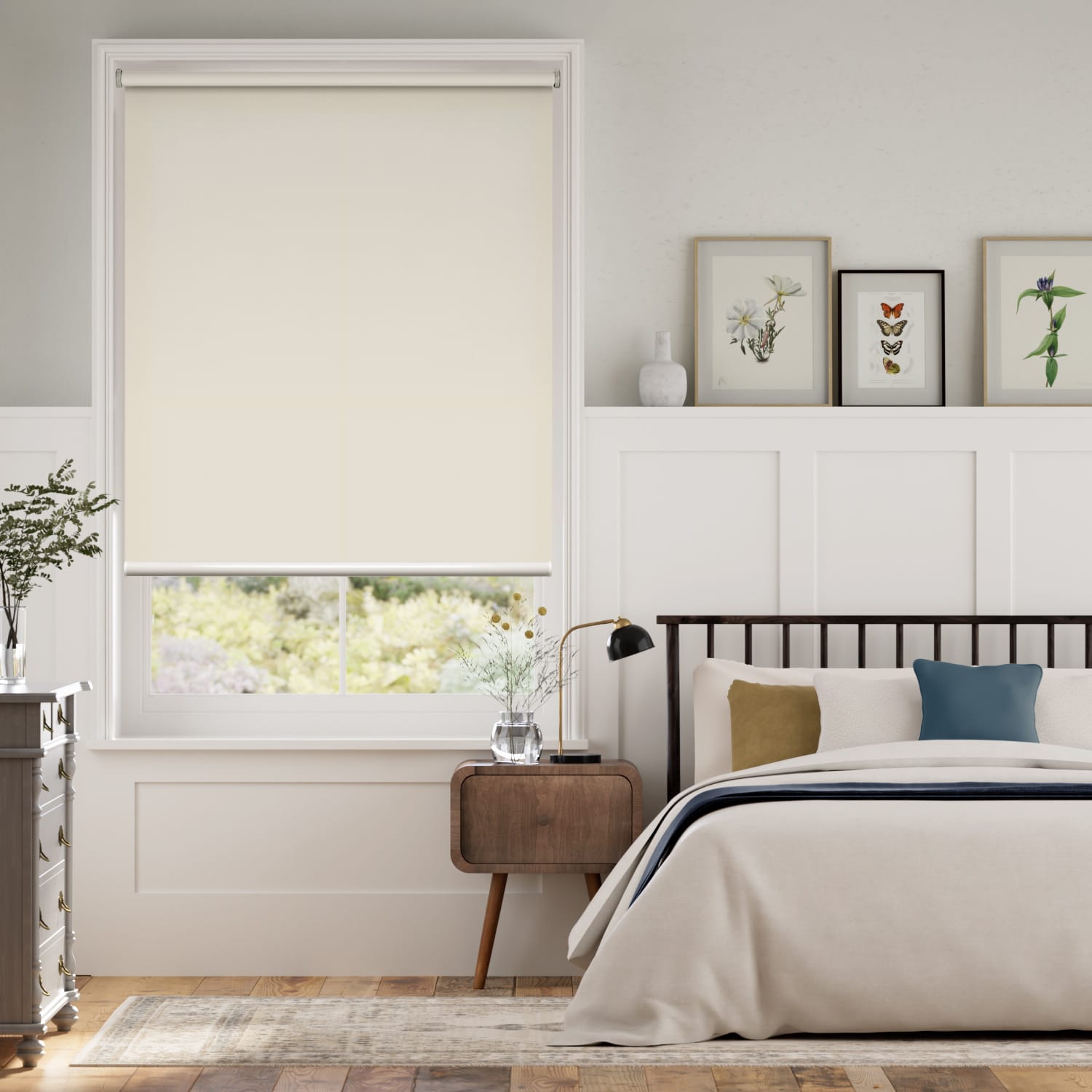 Mörkläggande rullgardin Titan Bone White