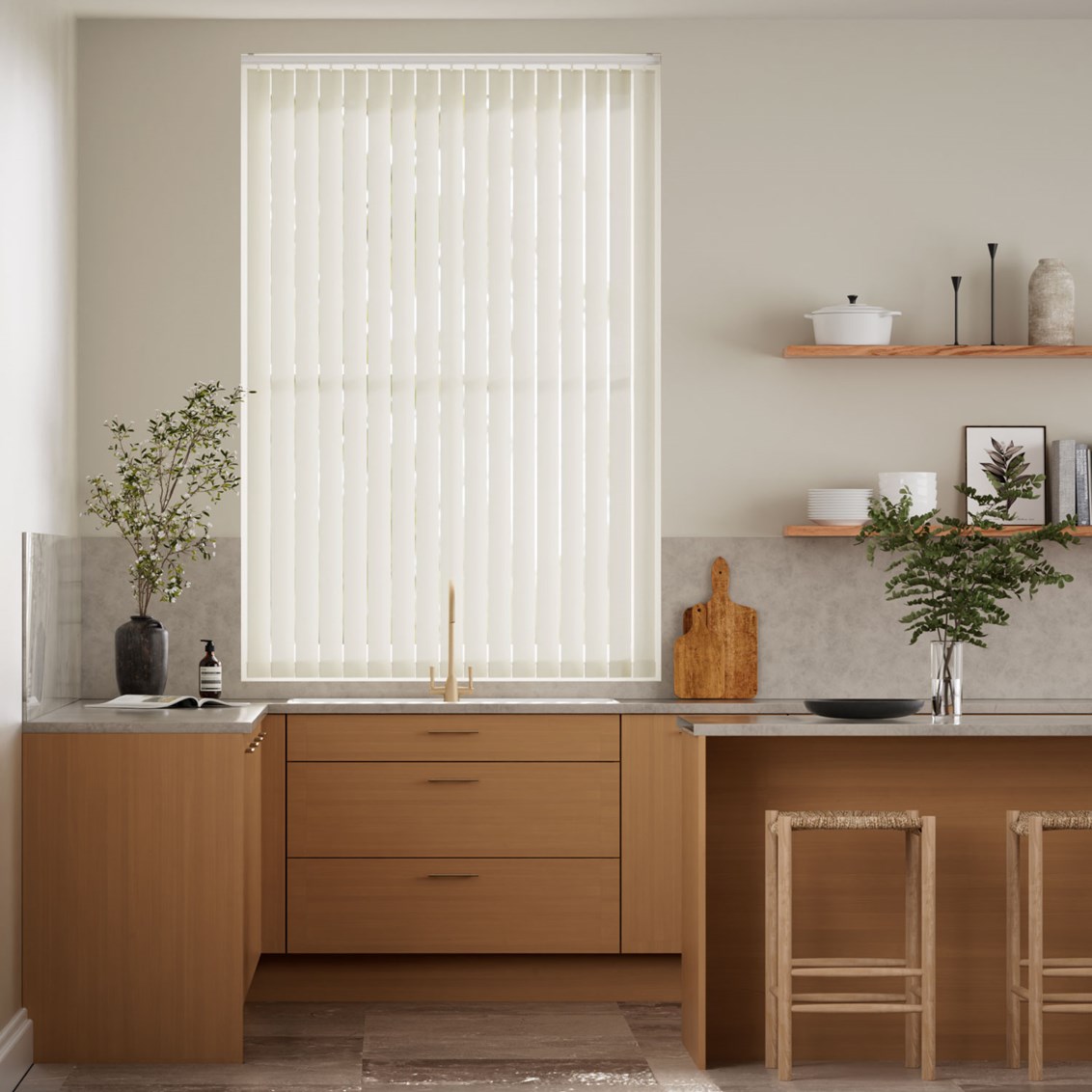 Lamellgardin Toledo Arcadia White