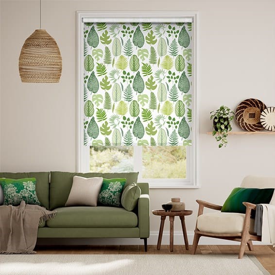 Rullgardin Twist2Fit Tropical Leaves Moss