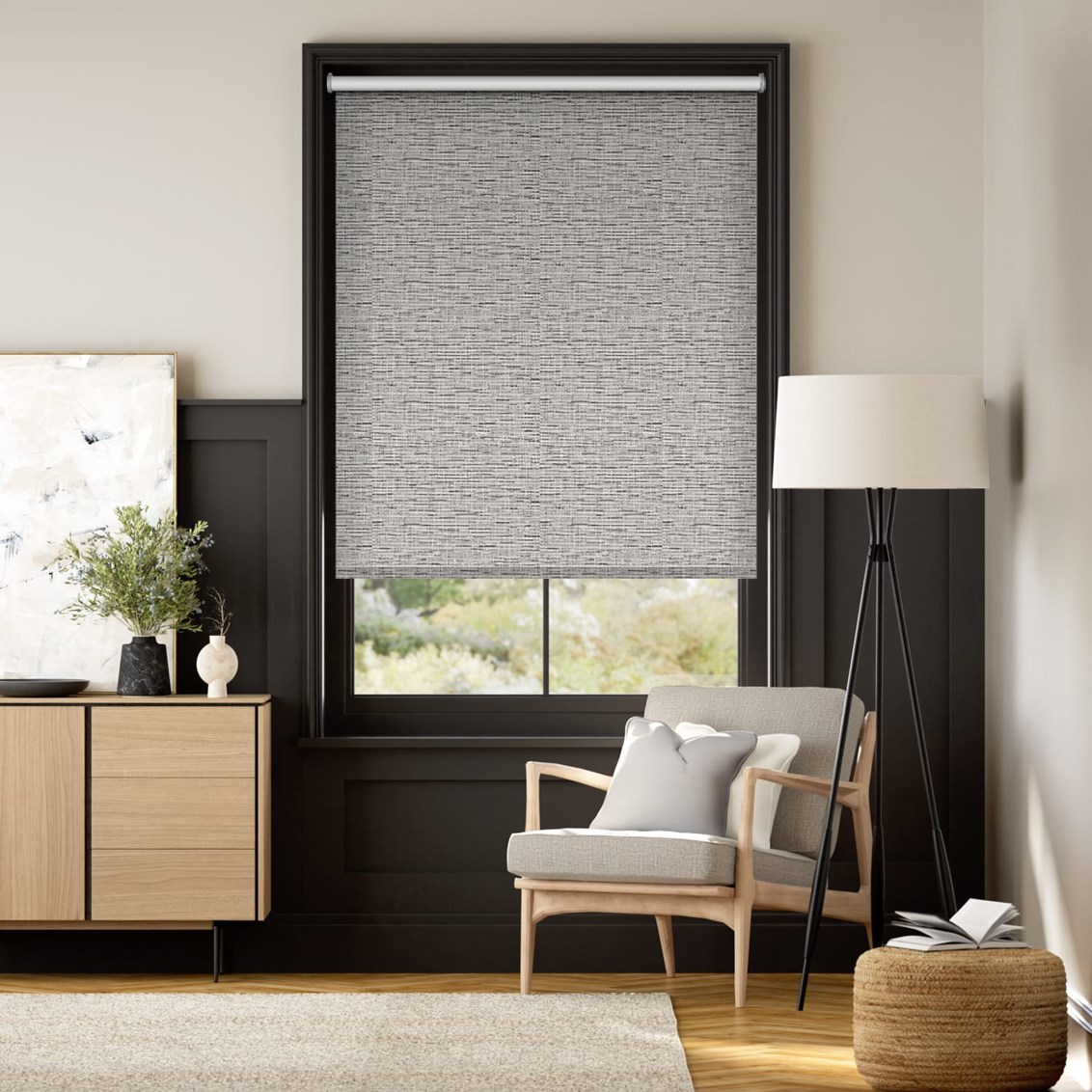 Rullgardin Turin Blackout Brushed Silver